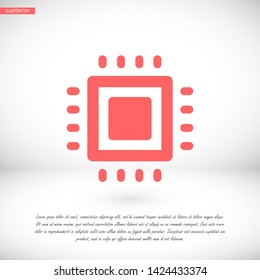 chip vector icon 10 eps , Lorem ipsum Flat design