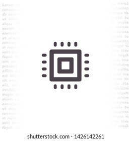 chip vector icon 10 eps , Lorem ipsum Flat design