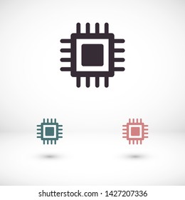 chip vector icon 10 eps , Lorem ipsum Flat design