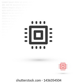 chip vector icon 10 eps , Lorem ipsum Flat design