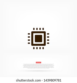 chip vector icon 10 eps , Lorem ipsum Flat design