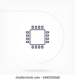 chip vector icon 10 eps , Lorem ipsum Flat design