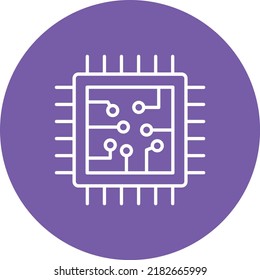Icono vectorial de chip. Se puede usar para imprimir, móviles y aplicaciones web.