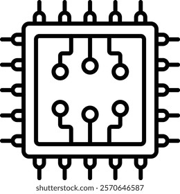 Chip vector icon. Can be used for printing, mobile and web applications.