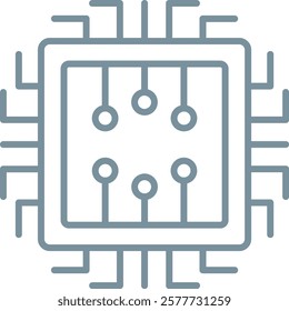 Chip vector icon. Can be used for printing, mobile and web applications.