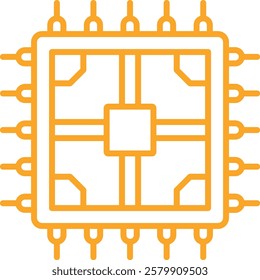 Chip vector icon. Can be used for printing, mobile and web applications.