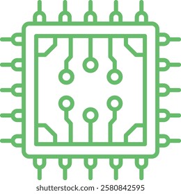 Chip vector icon. Can be used for printing, mobile and web applications.