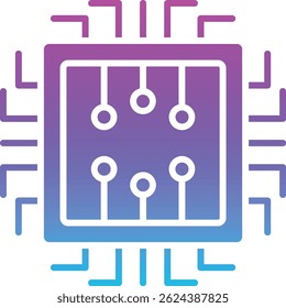 Chip vector icon. Can be used for printing, mobile and web applications.