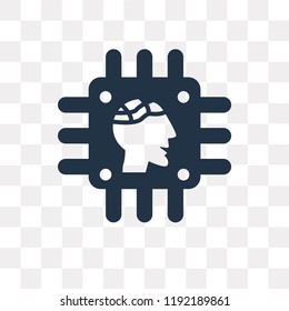 Chip vector icon isolated on transparent background, Chip transparency concept can be used web and mobile