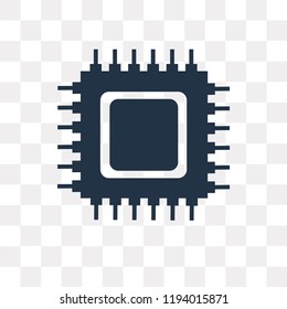 Chip vector icon isolated on transparent background, Chip transparency concept can be used web and mobile