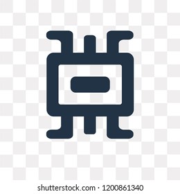 Chip vector icon isolated on transparent background, Chip transparency concept can be used web and mobile
