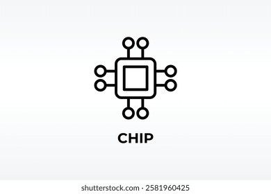 Chip Vector, Icon Or Logo Sign Isolated Symbol Illustration