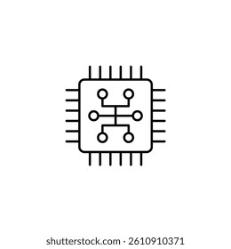 Chip vector illustration line icon icons design