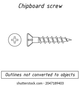 Chipkartenschraubenumriss