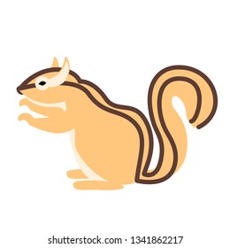 chipmunk flat illustration Wild life plants and animals series