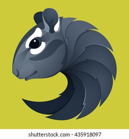 Chipmunk head volume vector logo. Animal design template elements for your corporate identity or sport team branding.