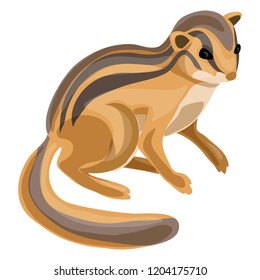 Chipmunk icon. Cartoon of chipmunk vector icon for web design isolated on white background