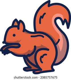 Chipmunk illustration icon design flat animals
