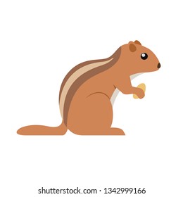 Chipmunk. Isolated Vector Illustration