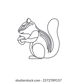 Chipmunk vector animal cute animal illustration