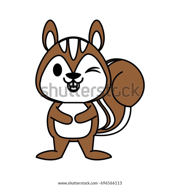 Chipmunk Vector Illustration Stock Vector (Royalty Free) 696566113 ...