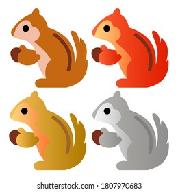 Ilustración vectorial de Chipmunk aislada en fondo blanco.