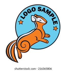 chipmunk vector logo template