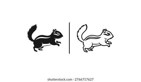 Chipmunk vs Squirrel: Nature’s Tiny Acrobats Compared Vector