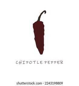 chipotle pepper flat design vector illustration