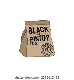 Chipotle Takeout Wrapper vector Illustration