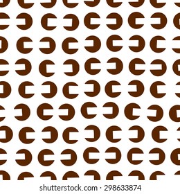 Chipped circles background. Seamless pattern. Vector.