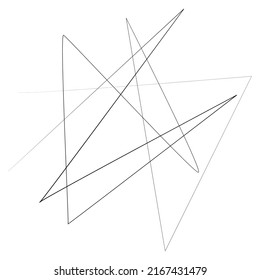 chipped, cracked, shattered, splinter shape, design element  random angular geometric abstract art  Random structure of angular and geometric line elements  Irregular Abstract Line Element Vector