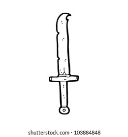 desenho de espada velha lascada