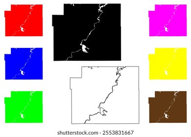 Chippewa County, State of Wisconsin (U.S. county, United States of America, US) map vector illustration, scribble sketch map