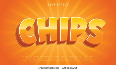 Chips 3d editable text effect