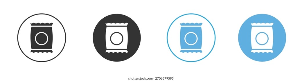 Chips bag icon Logo Template Design set