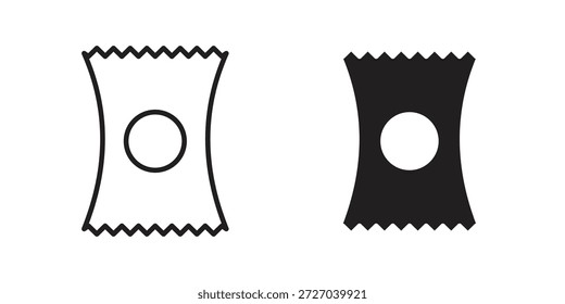 Chips bag icon on white background. Stock vector icon