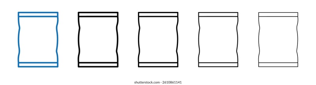 Chips bag icon Outline vector logo for web ui