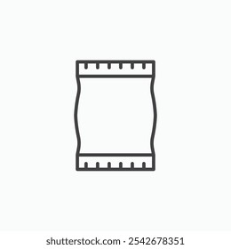 Conjunto de iconos de bolso de chips en color negro
