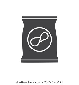 Chips bag icon Simple thin line flat symbol