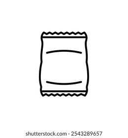 Chips bag icon symbol collection on white background.