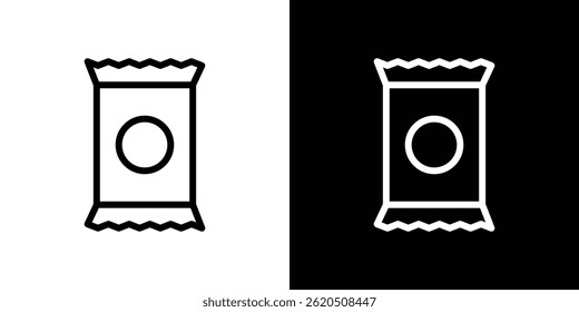 Chips bag icon vector, illustration logo template in trendy style