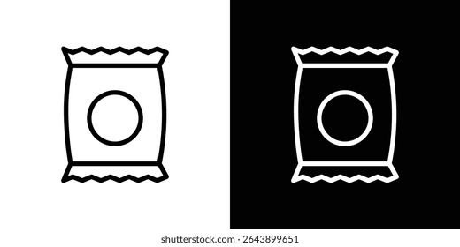 Chips bag icon vector simple element illustration editable