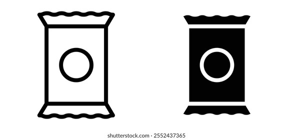 Chips bag liner icon vector set.