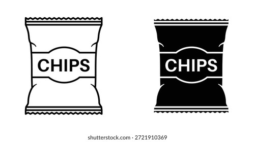 Icono de bolsa o bolsa de chips
