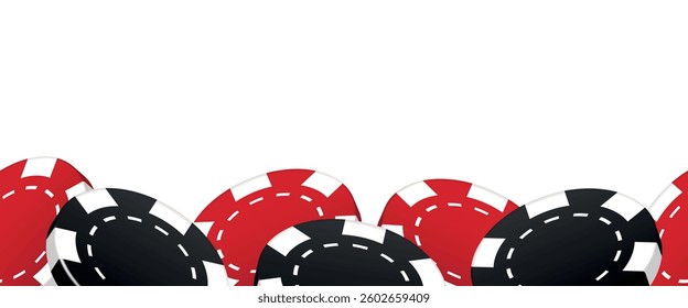 Chips border. Vector illustration isolated on a transparent background.
