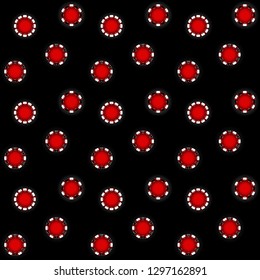 Chips for the casino. Gambling. Seamless pattern. Vector Illustration. EPS10