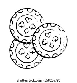 chips casino related icon image vector illustration design 