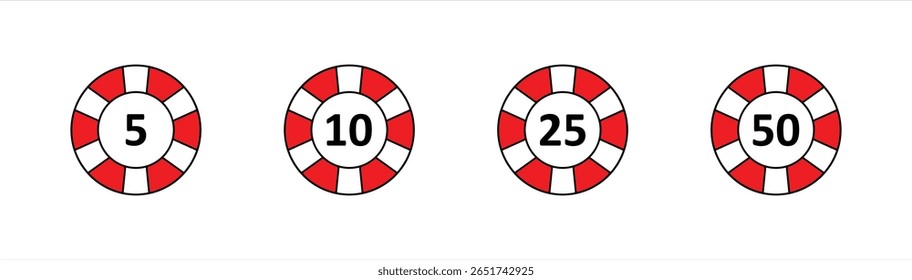 chips coin icon. gambling coin vector illustration