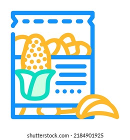 chips corn color icon vector. chips corn sign. isolated symbol illustration